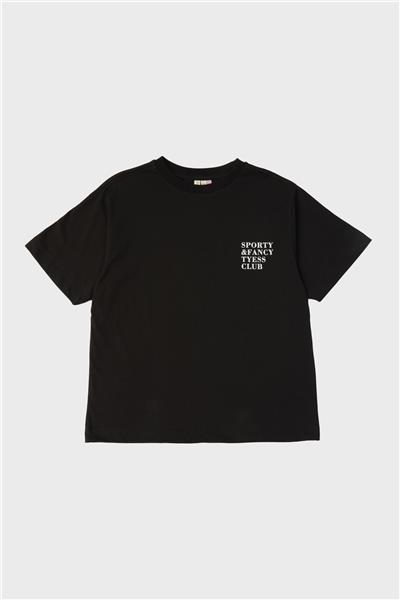 Tyess Kız Çocuk Siyah T-Shirt