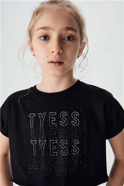 Tyess Kız Çocuk Siyah T-Shirt