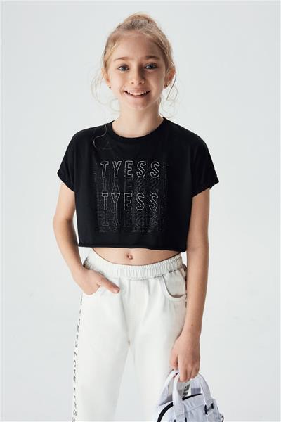 Tyess Kız Çocuk Siyah T-Shirt