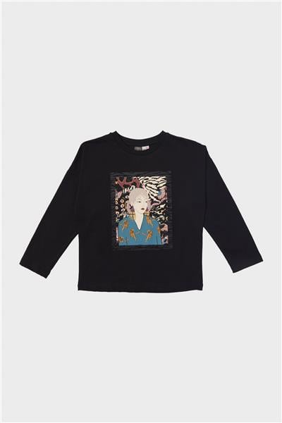 Tyess Kız Çocuk Siyah T-Shirt