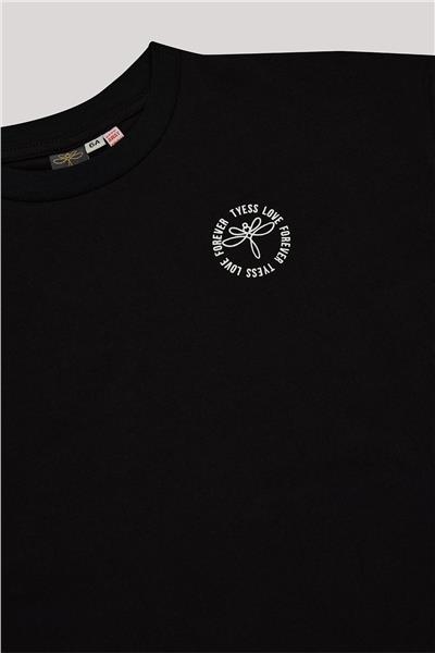 Tyess Kız Çocuk Siyah Tshirt
