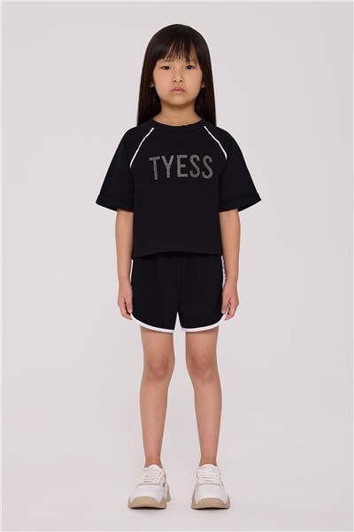 Tyess Kız Çocuk Siyah TshirtTyess Kız Çocuk Siyah Tshirt
