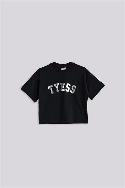 Tyess Kız Çocuk Siyah TshirtTyess Kız Çocuk Siyah Tshirt