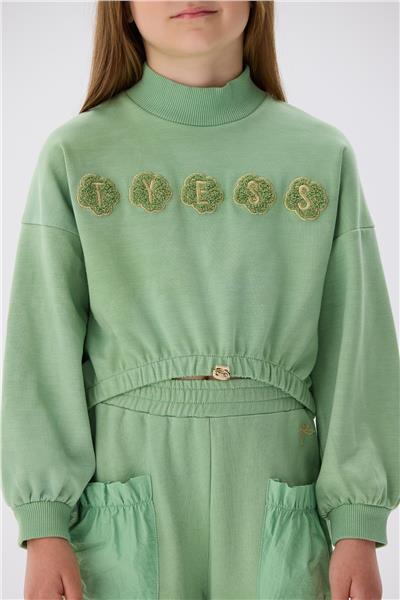 Tyess Kız Çocuk Yeşil Sweatshirt