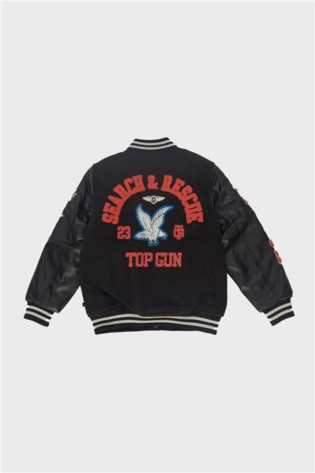 TOPGUN Erkek Çocuk Siyah Mont
