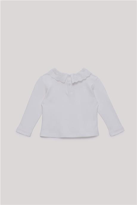 Tyess Basic Kız Bebek Ekru T-Shirt