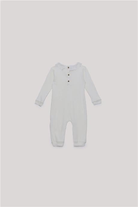 Tyess Basic Kız Bebek Ekru Tulum