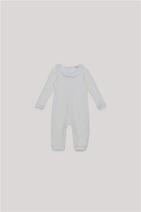Tyess Basic Kız Bebek Ekru Tulum