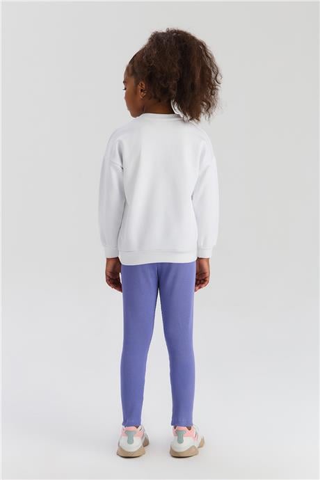 Tyess Basic Kız Çocuk Beyaz SweatshirtTyess Basic Kız Çocuk Beyaz Sweatshirt