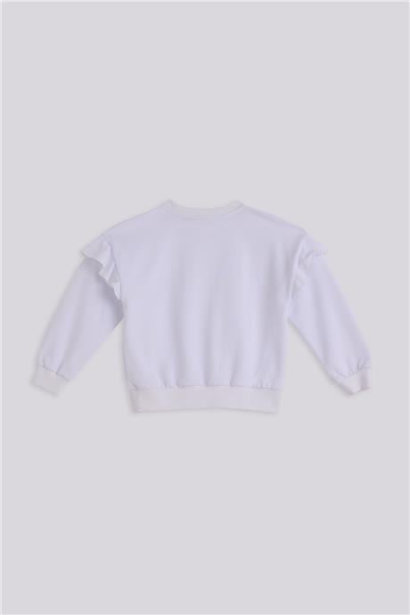 Tyess Basic Kız Çocuk Beyaz SweatshirtTyess Basic Kız Çocuk Beyaz Sweatshirt