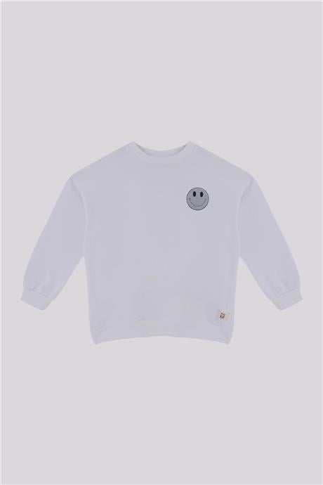 Tyess Basic Kız Çocuk Beyaz SweatshirtTyess Basic Kız Çocuk Beyaz Sweatshirt