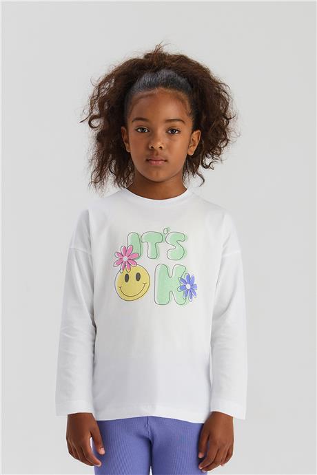 Tyess Basic Kız Çocuk Beyaz TshirtTyess Basic Kız Çocuk Beyaz Tshirt