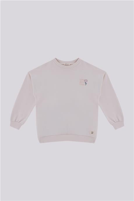 Tyess Basic Kız Çocuk Ekru SweatshirtTyess Basic Kız Çocuk Ekru Sweatshirt