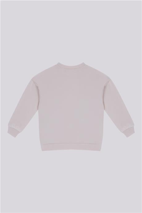 Tyess Basic Kız Çocuk Ekru SweatshirtTyess Basic Kız Çocuk Ekru Sweatshirt