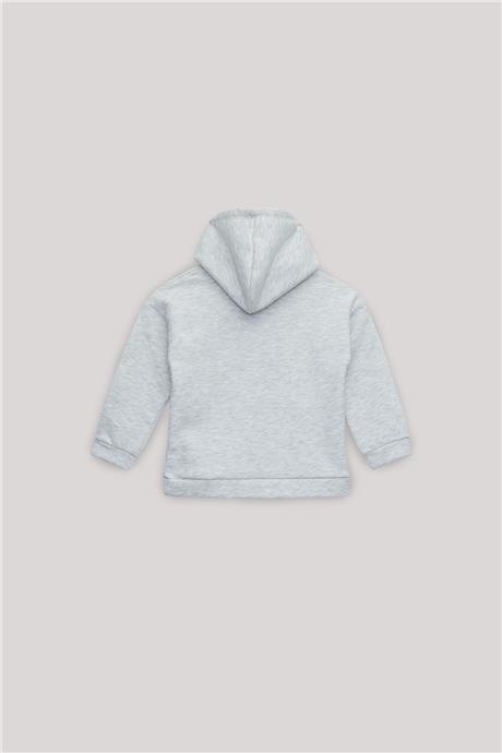 Tyess Basic Kız Çocuk Gri Sweatshirt