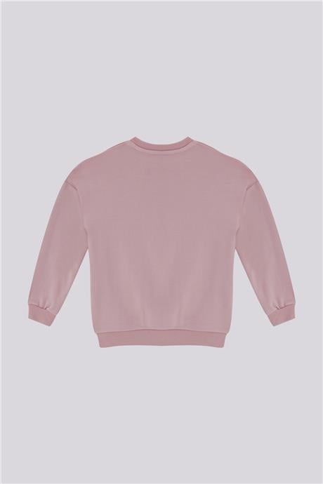 Tyess Basic Kız Çocuk Gül Kurusu SweatshirtTyess Basic Kız Çocuk Gül Kurusu Sweatshirt