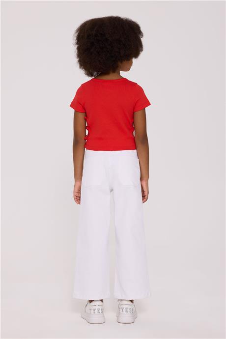 Tyess Basic Kız Çocuk Kırmızı TshirtTyess Basic Kız Çocuk Kırmızı Tshirt