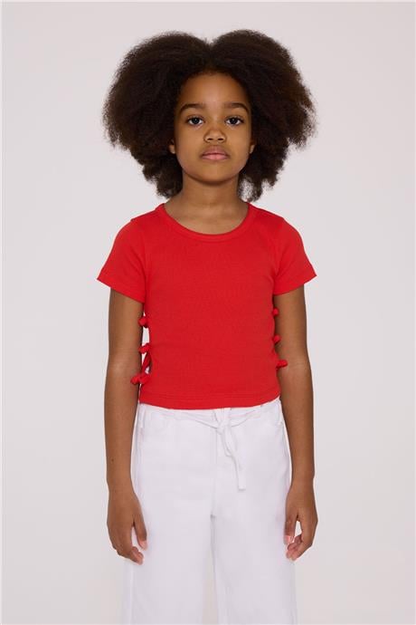 Tyess Basic Kız Çocuk Kırmızı TshirtTyess Basic Kız Çocuk Kırmızı Tshirt