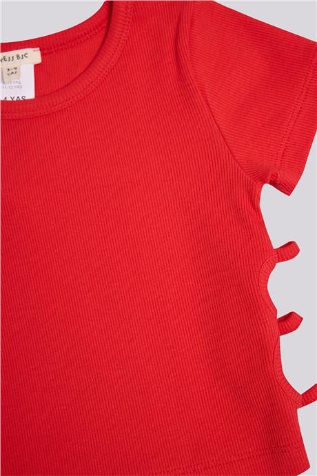 Tyess Basic Kız Çocuk Kırmızı TshirtTyess Basic Kız Çocuk Kırmızı Tshirt
