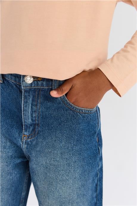 Tyess Basic Kız Çocuk Mavi PantolonTyess Basic Kız Çocuk Mavi Pantolon