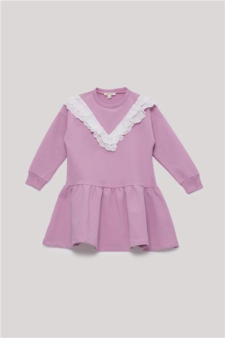 Tyess Basic Kız Çocuk Pembe Elbise