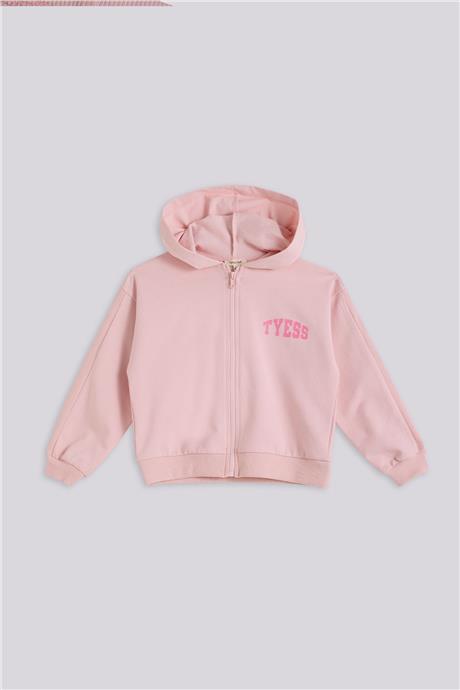 Tyess Basic Kız Çocuk Pembe Eşofman ÜstüTyess Basic Kız Çocuk Pembe Eşofman Üstü