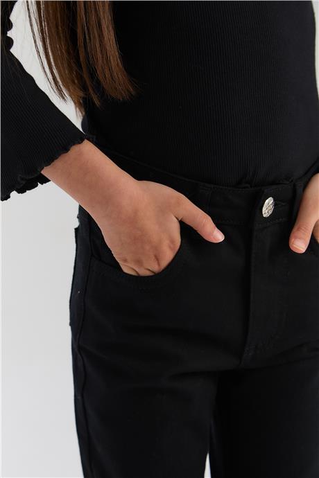 Tyess Basic Kız Çocuk Siyah PantolonTyess Basic Kız Çocuk Siyah Pantolon