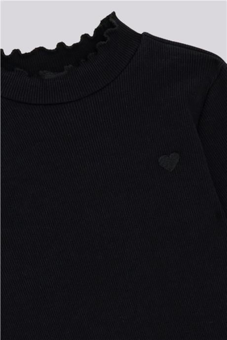 Tyess Basic Kız Çocuk Siyah TshirtTyess Basic Kız Çocuk Siyah Tshirt