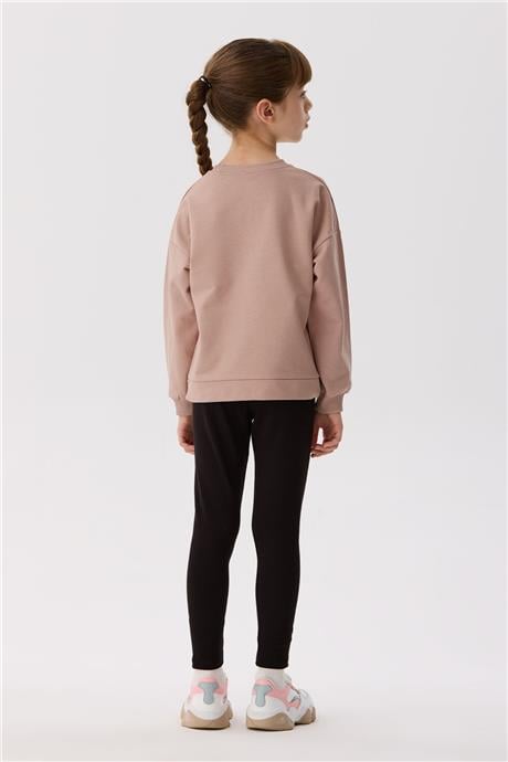 Tyess Basic Kız Çocuk Taba Sweatshirt