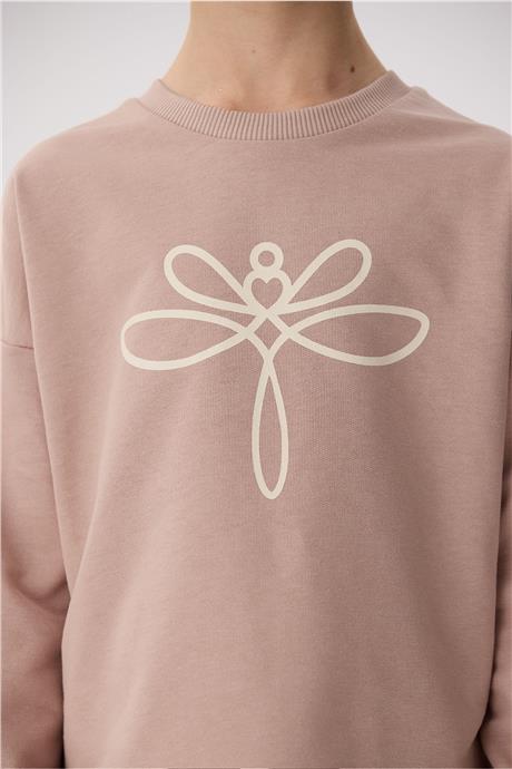 Tyess Basic Kız Çocuk Taba Sweatshirt