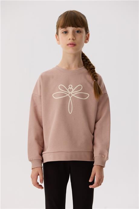 Tyess Basic Kız Çocuk Taba Sweatshirt