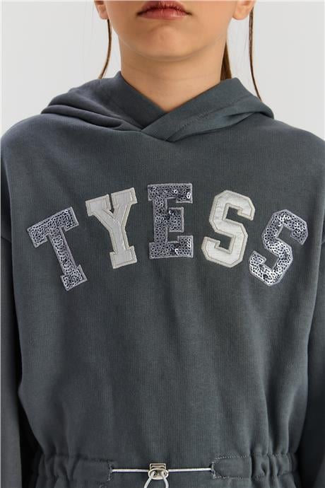 Tyess Kız Çocuk Antrasit ElbiseTyess Kız Çocuk Antrasit Elbise