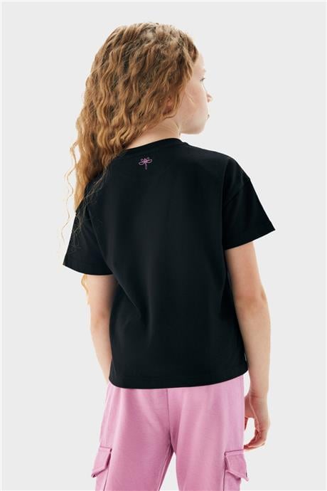 Tyess Kız Çocuk Antrasit T-Shirt