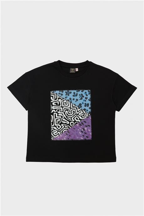 Tyess Kız Çocuk Antrasit T-Shirt