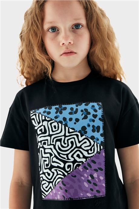 Tyess Kız Çocuk Antrasit T-Shirt