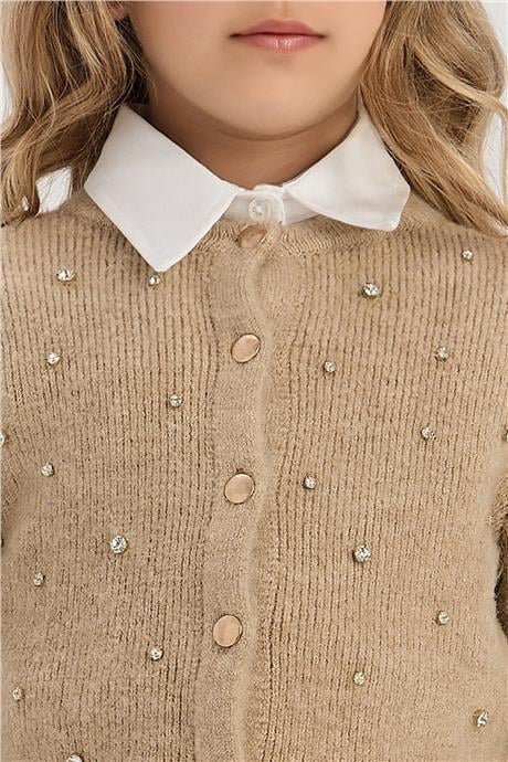 Tyess Girl Beige CardiganTyess Girl Beige Cardigan