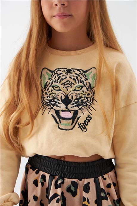 Tyess Kız Çocuk Bej Sweatshirt