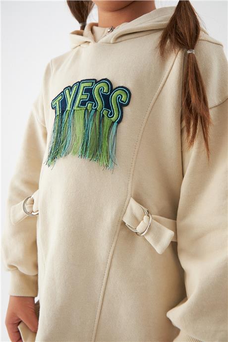 Tyess Kız Çocuk Bej Sweatshirt