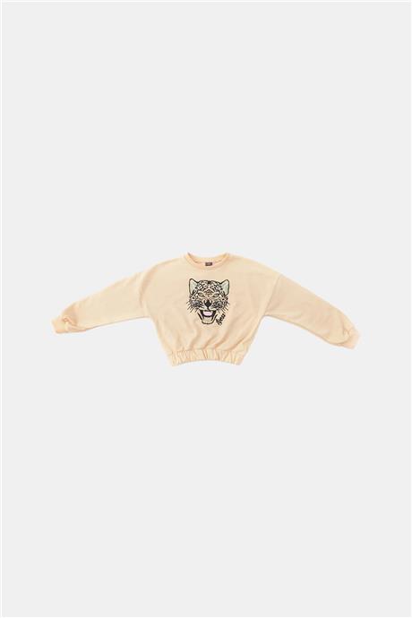 Tyess Kız Çocuk Bej Sweatshirt