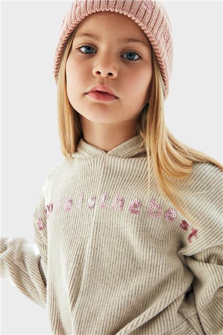 Tyess Kız Çocuk Bej Sweatshirt
