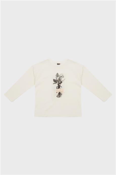 Tyess Kız Çocuk Bej T-Shirt