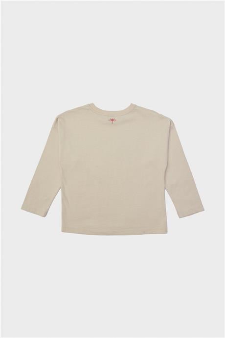 Tyess Kız Çocuk Bej T-Shirt