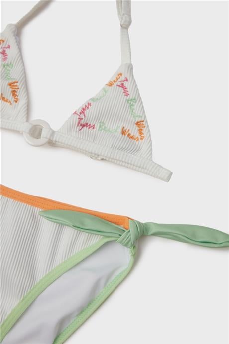 Tyess Kız Çocuk Beyaz Bikini
