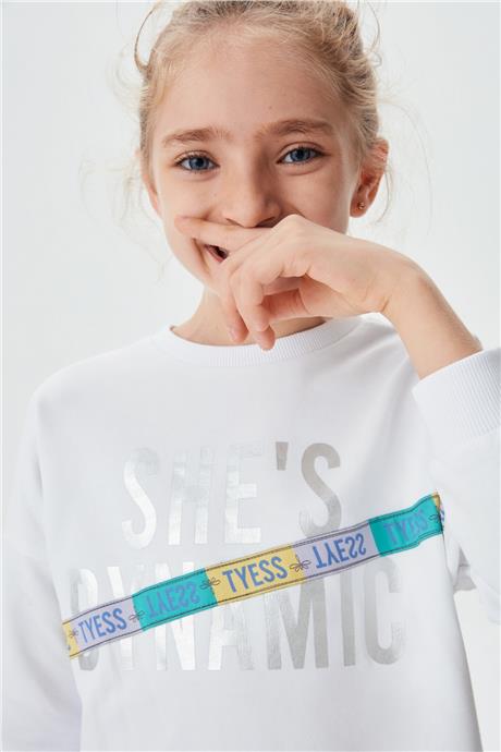 Tyess Kız Çocuk Beyaz S-Shirt