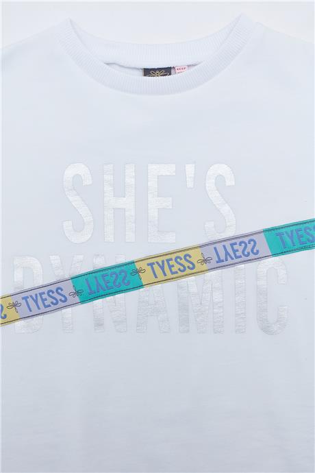 Tyess Kız Çocuk Beyaz S-Shirt