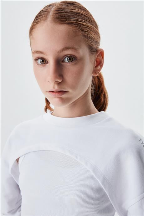 Tyess Kız Çocuk Beyaz S-Shirt