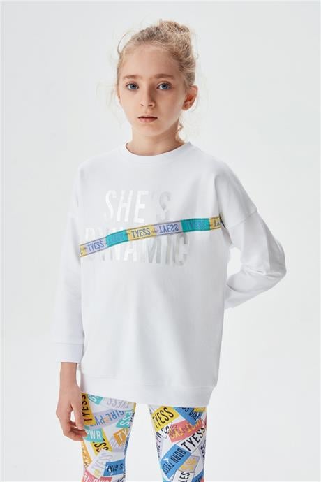 Tyess Kız Çocuk Beyaz S-Shirt