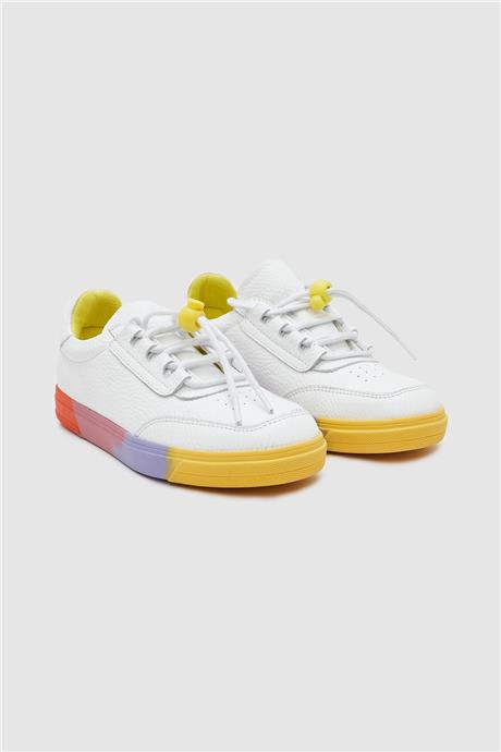 Tyess Kız Çocuk Beyaz Sneaker