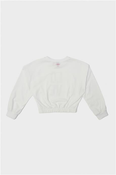 Tyess Kız Çocuk Beyaz Sweatshirt