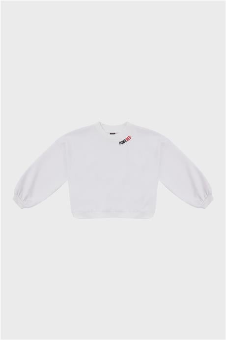 Tyess Kız Çocuk Beyaz Sweatshirt